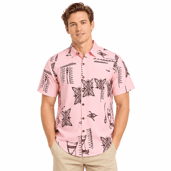 Beautiful Giant Casual Button Down Shirts Short Sleeve Hawaiian Shirt for Men
