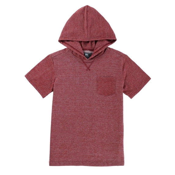 Beautiful Giant Casual Kids Husky Boys Knitted Short Sleeve Hooded T-Shirts Sizes 8H-18H