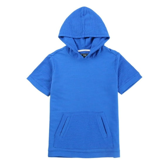 Beautiful Giant Casual Kids Husky Boys Knitted Short Sleeve Hooded T-Shirts Sizes 8H-18H