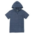 thumbnail image 1 of Beautiful Giant Casual Kids Husky Boys Knitted Short Sleeve Hooded T-Shirts Sizes 8H-18H, 1 of 6