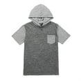 thumbnail image 1 of Beautiful Giant Casual Kids Husky Boys Knitted Short Sleeve Hooded T-Shirts Sizes 8H-18H, 1 of 6