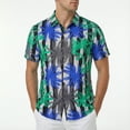 thumbnail image 1 of Beautiful Giant Frond Casual Button Down Shirts Short Sleeve Hawaiian Shirt for Men, 1 of 7