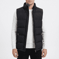 thumbnail image 1 of Beautiful Giant Men's Winter Puffer Vest, Midweight Stand Collar Outdoor Padded Gilet, 1 of 7