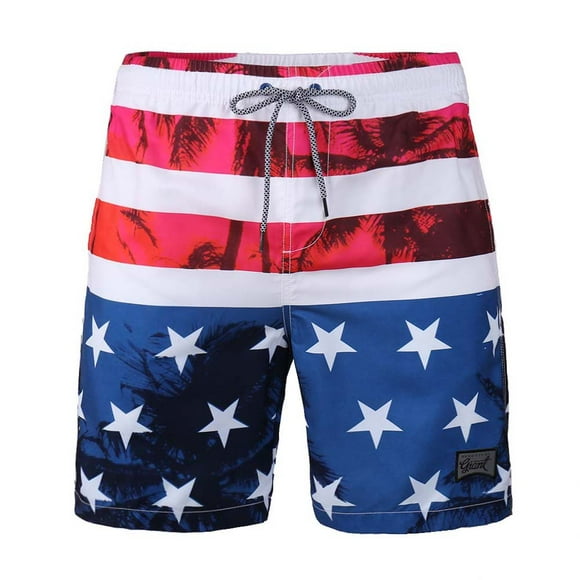 Beautiful Giant Men's Quick-Dry Hawaii Style Swim Trunks, Polyester Board Shorts with Mesh Lining