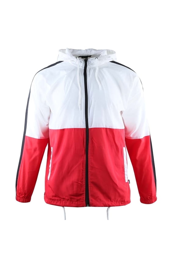 Beautiful Giant Polyester Men's Coat Long Sleeves Windbreaker Hoodie Jacket for Hiking Trip