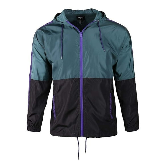 Beautiful Giant Polyester Men's Coat Long Sleeves Windbreaker Hoodie Jacket for Hiking Trip