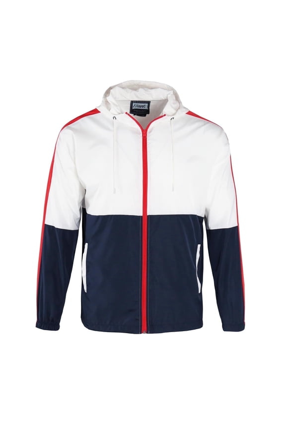 Beautiful Giant Polyester Men's Coat Long Sleeves Windbreaker Hoodie Jacket for Hiking Trip