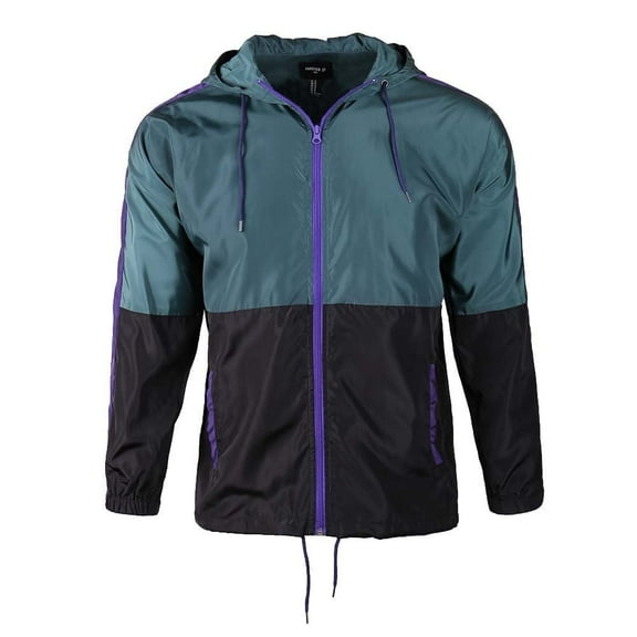 Beautiful Giant Polyester Men's Coat Long Sleeves Windbreaker Hoodie Jacket for Hiking Trip