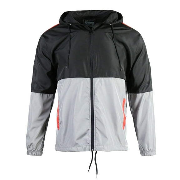 Beautiful Giant Polyester Men's Coat Long Sleeves Windbreaker Hoodie Jacket for Hiking Trip