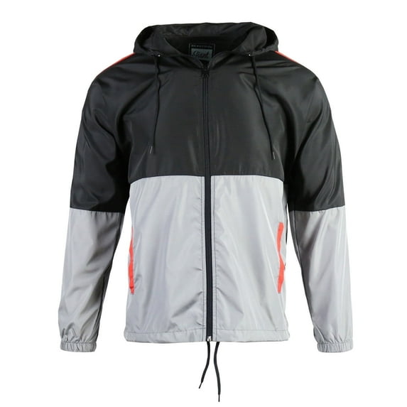 Beautiful Giant Polyester Men's Coat Long Sleeves Windbreaker Hoodie Jacket for Hiking Trip
