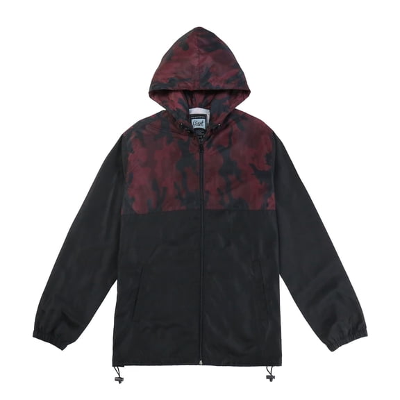 Beautiful Giant Polyester Men's Floral Coat Long Sleeves Windbreaker Hoodie Jacket
