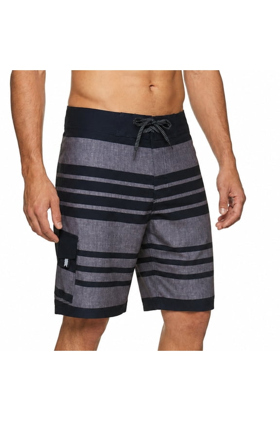 Polyester Spandex Men's Swim Trunks No Liner Quick Dry Board Shorts with Pocket 9.5" Inseam