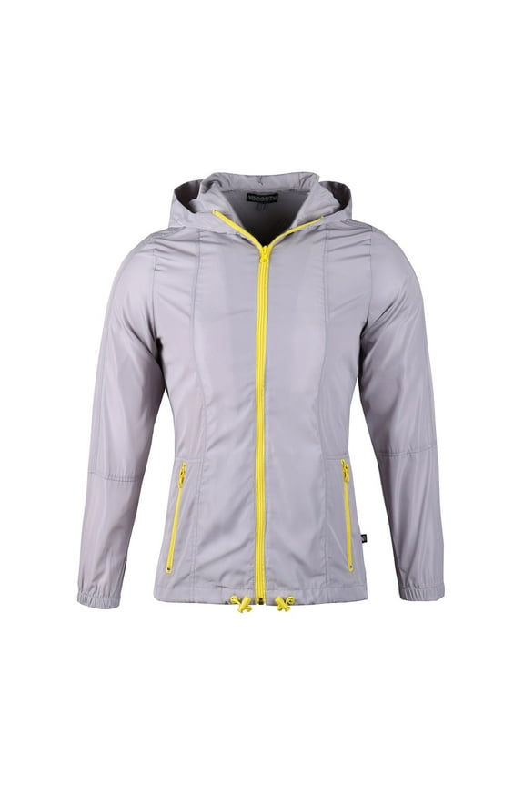 Polyester Women Lightweight Windbreaker Outdoor Hiking Long Sleeve Hooded Jacket