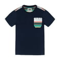 thumbnail image 1 of Beautiful Giant Trendy Men's Fitted Crew Neck T-Shirts, Navy White, 1 of 8