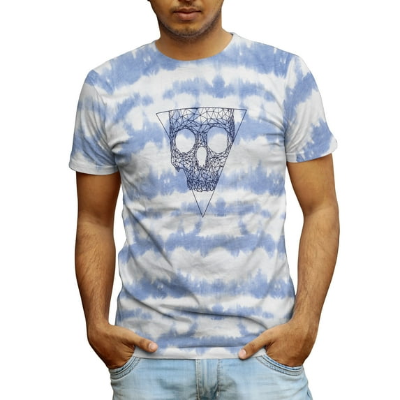 Beautiful Giant Trendy Men's Short Sleeve Skull Graphic T-Shirts Leisure Crew Neck Tee