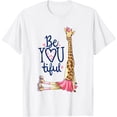 thumbnail image 1 of Beautiful Giraffe Inspire Be You Giraffe Animal Softstyle Unisex T-Shirt,White Color,Size 4XL, 1 of 5
