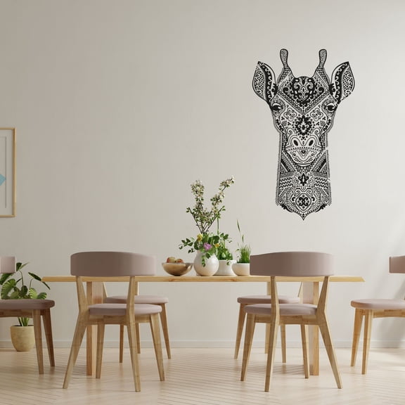 Beautiful Giraffe Silhouette Giraffe Animal Aztec Beautiful Pattern Design Design Vinyl Wall Art StickerDecal Home Kids Nursery Room Study Room Boys Girls Décoration Design Wall Decor Size(10x8 inch)