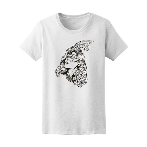 Beautiful Girl Carnival Mask Women's Tee - Image by Shutterstock