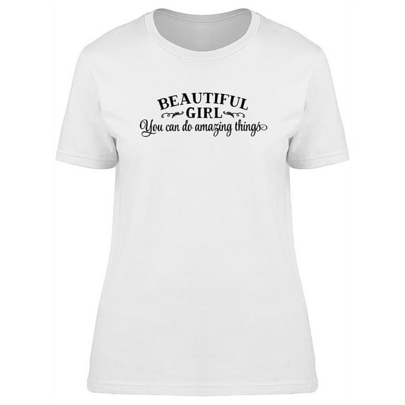 Beautiful Girl Design T-Shirt Women -Image by Shutterstock, Female Large