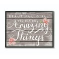 thumbnail image 1 of Beautiful Girl Inspirational Kids Flower Word Design XXL Framed Giclee Texturized Art by Daphne Polselli, 1 of 8