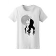 thumbnail image 1 of Beautiful Girl Moon Sketch T-Shirt Women -Image by Shutterstock, Female x-Large, 1 of 2