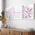 Beautiful Girl Quote And Flower Prints, Teen Bedroom Wall Art Set Of 3 ...