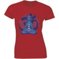 thumbnail image 1 of Beautiful Girl Sitting Self Meditation And Om Symbol In Background Design T-Shirt, 1 of 4