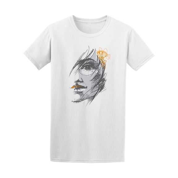 Beautiful Girl Sketch Tee Men's -Image by Shutterstock