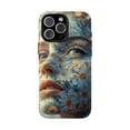 thumbnail image 1 of Beautiful Girl White Daisy Flower Face Illustration Artistic Phone Case with iPhone 11 to 17 Pro Max, 1 of 2