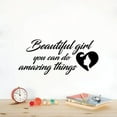 thumbnail image 1 of Beautiful Girl You Can Do Amazing Things Inspirational Motivation Quote Vinyl Wall Art Wall Sticker Wall Decal Decoration For Home Room Kids Room Nursery Room Girls Boys Décor Design Size (40x40 inch), 1 of 3