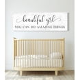 thumbnail image 1 of Beautiful Girl You Can Do Amazing Things Quote Canvas Art Nursery Room Poster Wall Decor Prints Painting Picture Artwork Baby Girl Room Home Decoration No Frame, 1 of 5