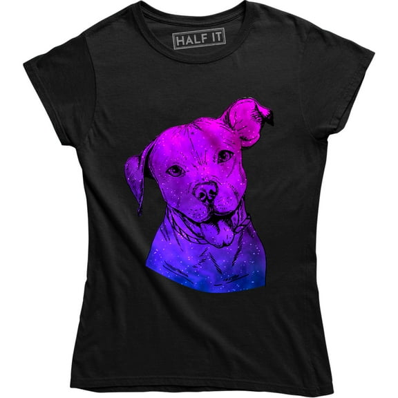 Beautiful Glaxy Dog Purple Color Animal Pet Lovers Puppy Women's T-Shirt