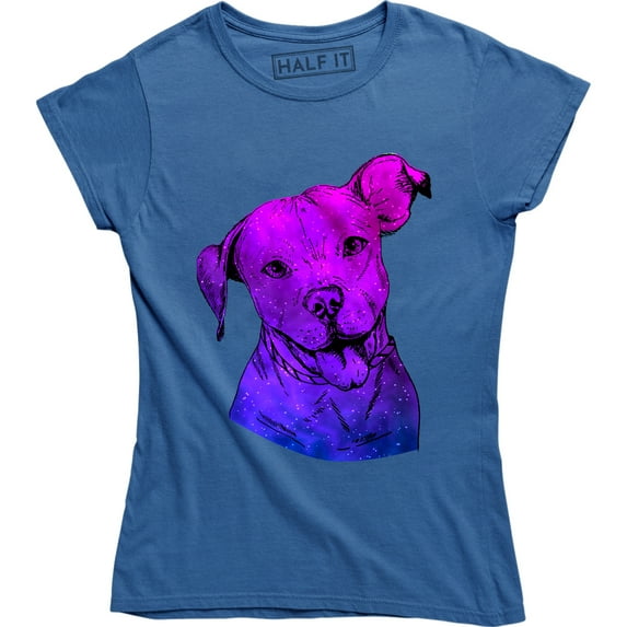 Beautiful Glaxy Dog Purple Color Animal Pet Lovers Puppy Women's T-Shirt