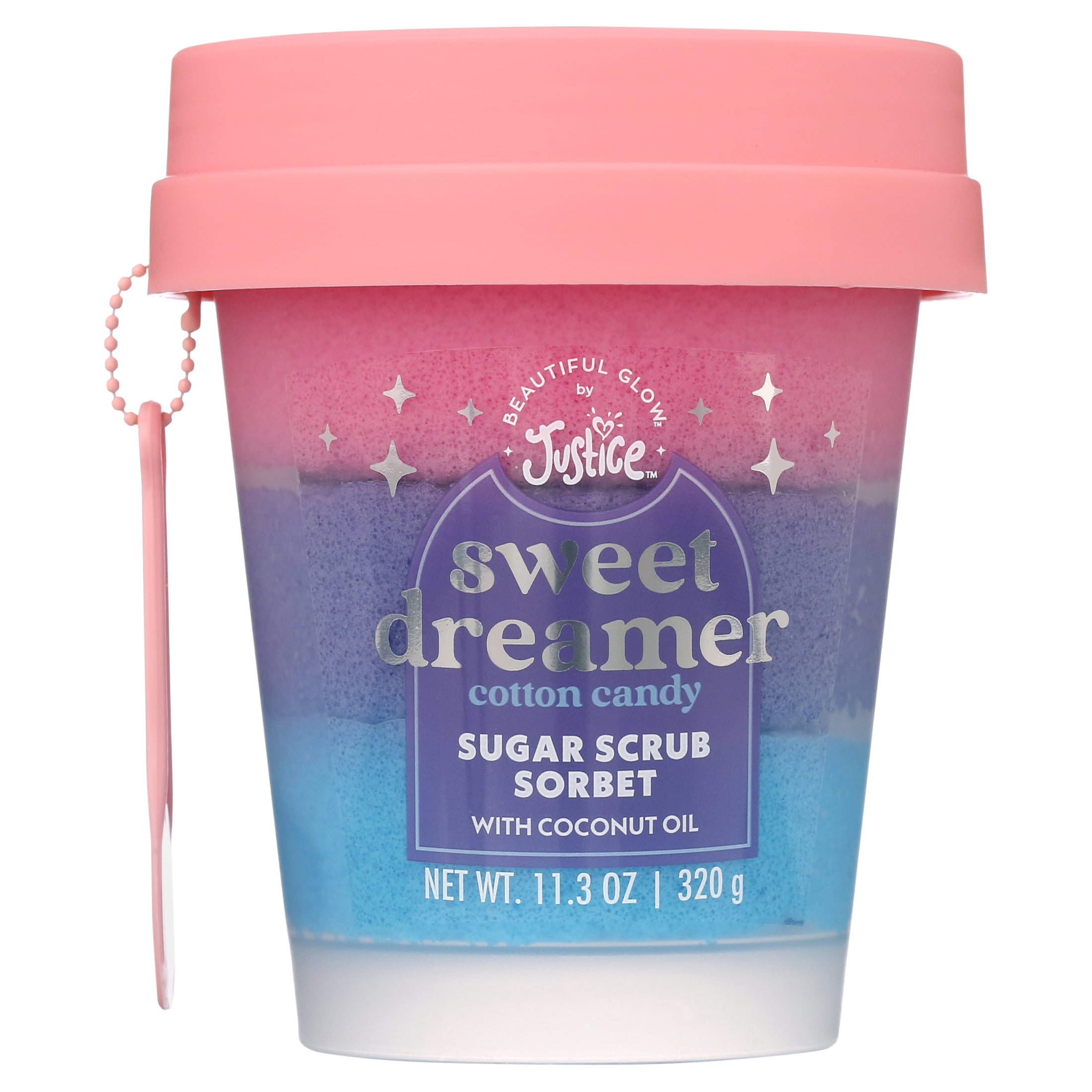 Beautiful Glow by Justice Bath Sugar Body Scrub, Cotton Candy, 8.4 oz