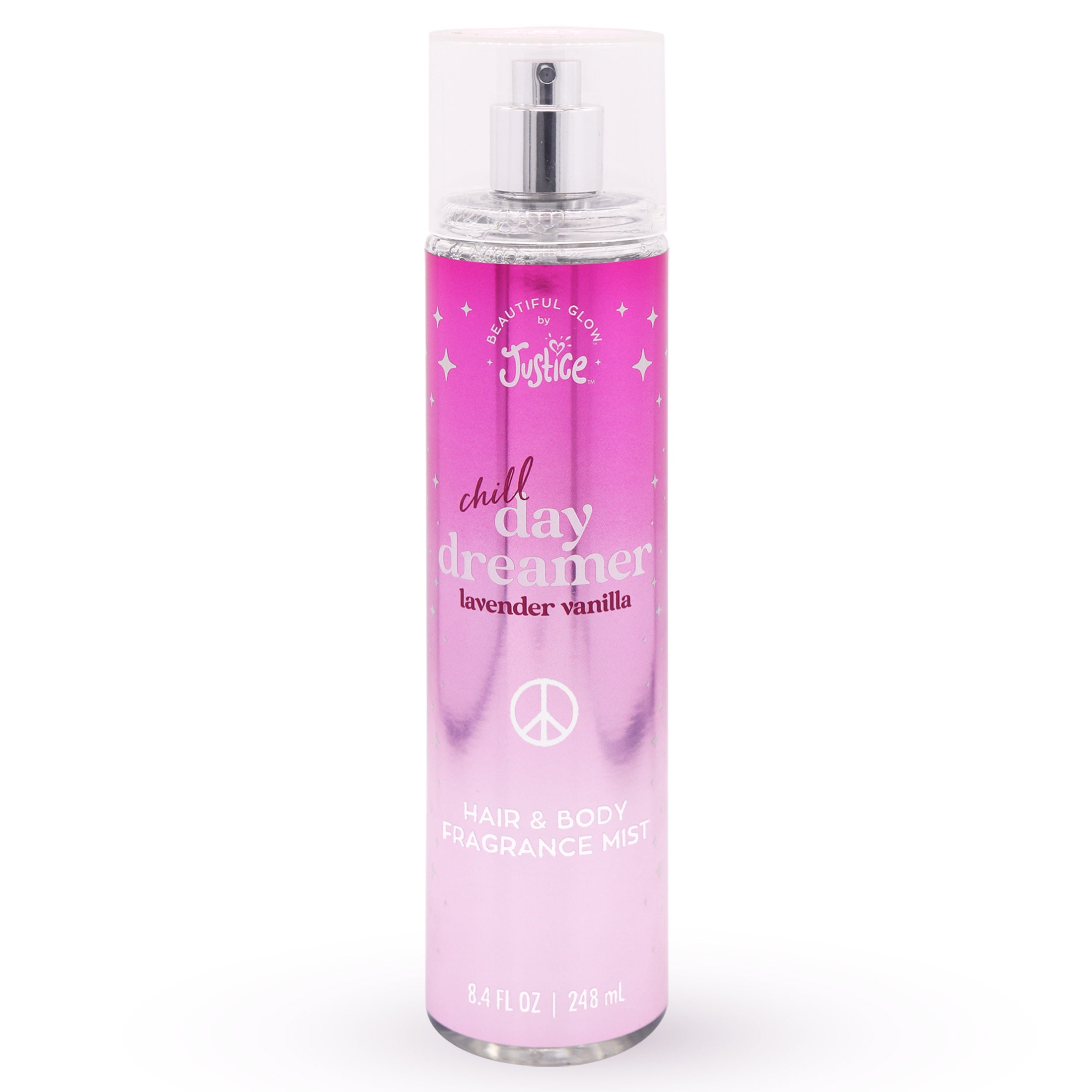 Beautiful Glow by Justice Hair and Body Fragrance Mist, Chill Day Dreamer  Lav Vanilla, 8.4 fl oz