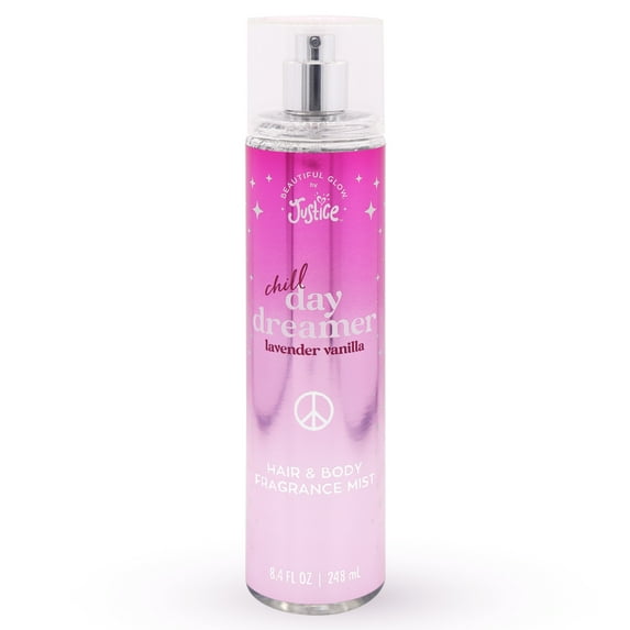 Beautiful Glow by Justice Hair and Body Fragrance Mist, Chill Day Dreamer Lavender Vanilla, 8.4 fl oz