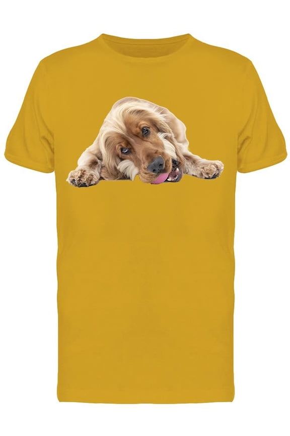 Beautiful Golden Cocker T-Shirt Men -Image by Shutterstock, Male Medium