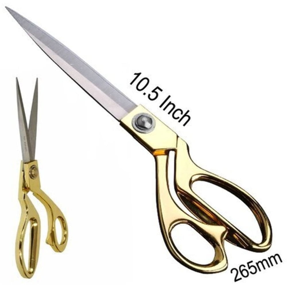 Beautiful Golden Handle Scissors 10.5" inch for Cutting Clothes and Fabrics (Set of 1)