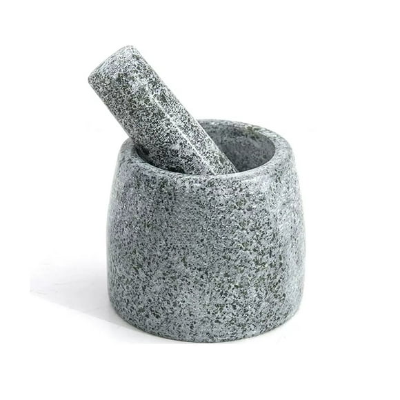Beautiful Granite Mortar and Pestle Set, 4.9 Inch, Grinder for Spices and Seeds,Grinding,Crushing and Mashing Spices,Nuts, for Guacamole,Garlic Sauce