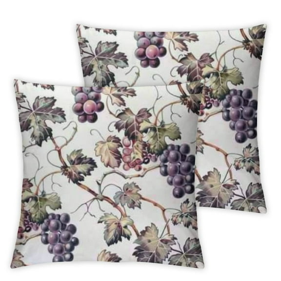Beautiful Grape Leaves Print Novelty Throw Pillow Covers Fun Cushion Cover Living Room Outdoor Sofa Bedroom