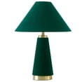 thumbnail image 1 of Beautiful Thyme Green Velvet Table Lamp by Drew Barrymore, 19" H, 1 of 7