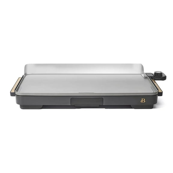 Beautiful XL Electric Griddle 12" x 22", Non-stick, Oyster Grey by Drew Barrymore