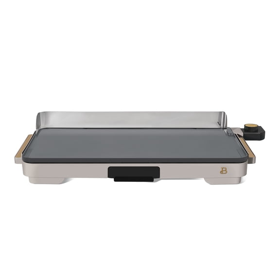 Beautiful XL Electric Griddle 12" x 22," Non-stick, Porcini Taupe by Drew Barrymore