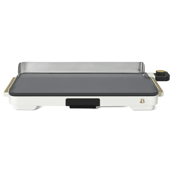 Beautiful XL Electric Griddle 12" x 22," Non-stick, White Icing by Drew Barrymore