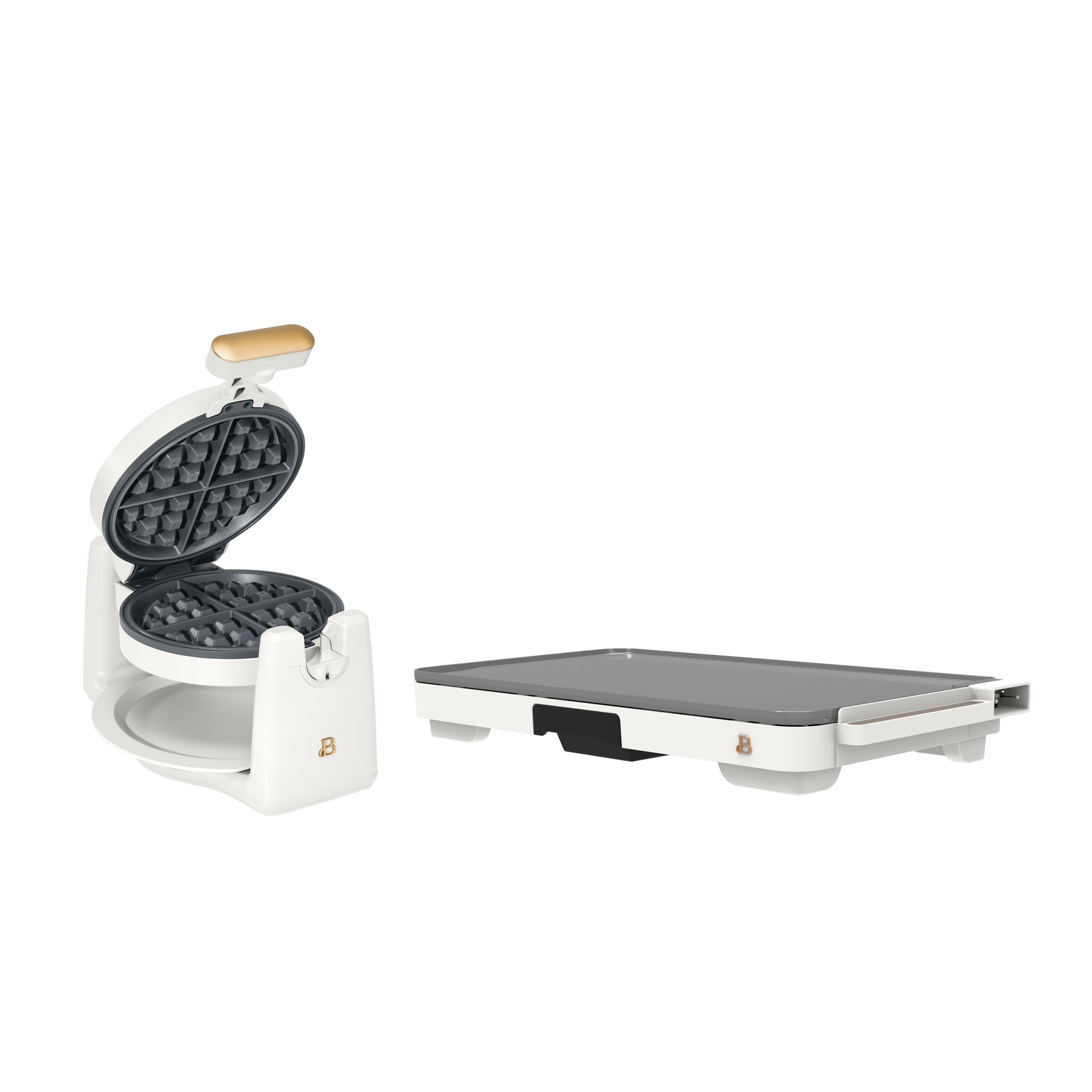 Beautiful Electric Griddle/Waffle Maker Breakfast Set, White Icing by Drew Barrymore - Walmart.com