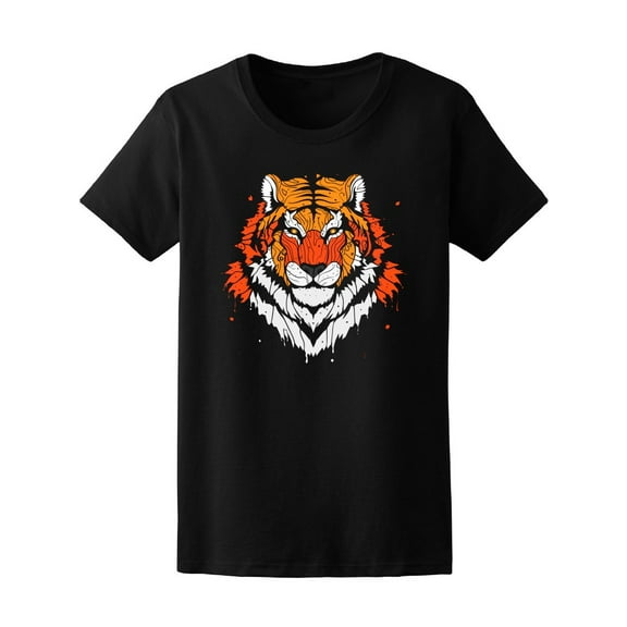 Beautiful Grunge Splash Tiger T-Shirt Men -Image by Shutterstock, Male 3X-Large