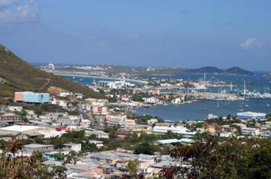 Beautiful Gustavia Harbor St Barts Caribbean Canvas Art - Kymri Wilt DanitaDelimont (36 x 24)