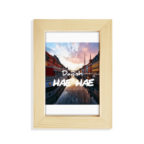 Beautiful Haha Pretty City Denmark Desktop Display Photo Frame Picture Art Painting 5x7 inch