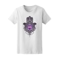 thumbnail image 1 of Beautiful Hamsa Lotus Flower T-Shirt Women -Image by Shutterstock, Female XX-Large, 1 of 2