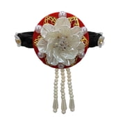 Beautiful Hanbok Hair Hoop with Pearls Traditional Korean Hairpiece Handmade Headwear for Cultural Event and Daily Wear